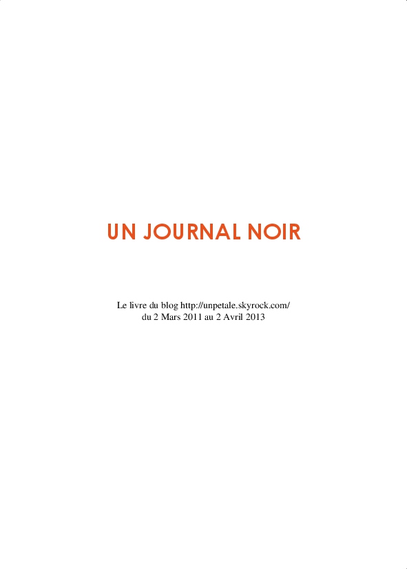 Un Journal Noir